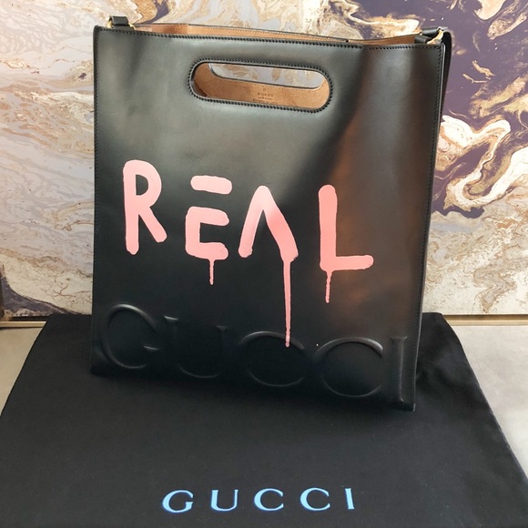 Gucci GucciGhost XL Large Calfskin Leather Tote - Picture 4 of 8